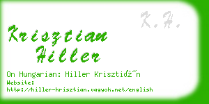 krisztian hiller business card